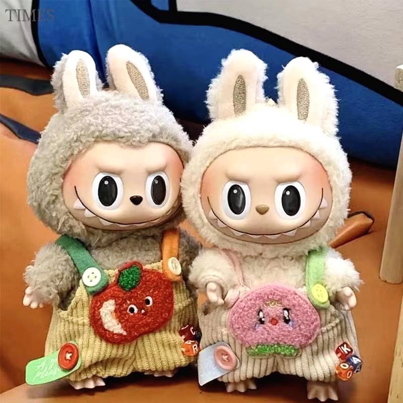 Labubu Mặt Dây Chuyền Kawaii Sang Trọng Búp Bê Trang Trí Quần Áo Thời Trang Đầm Mũ Phụ Kiệ