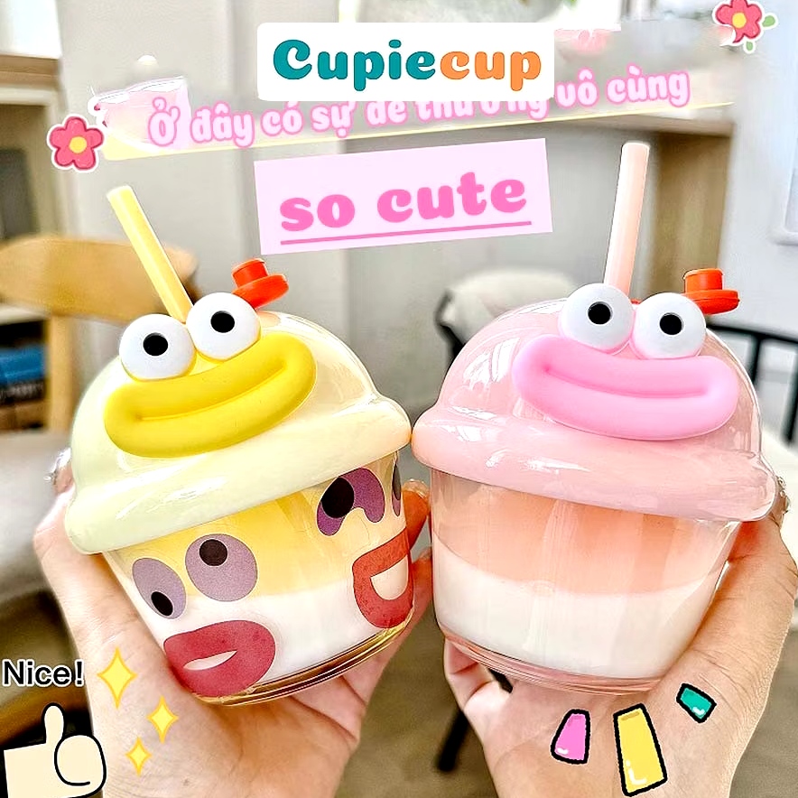 Bình Thủy Tinh Nghộ Nghĩnh Chai Nước Mini Thiết Kế Độc Lạ Dễ Thương