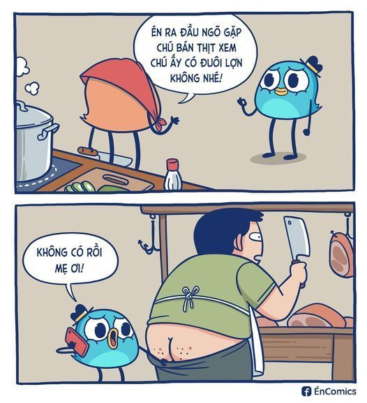 Chú bán thịt có đuôi lợn không