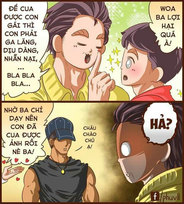 Bố dạy mày cưa con gái, chứ có dạy cưa con trai đâu